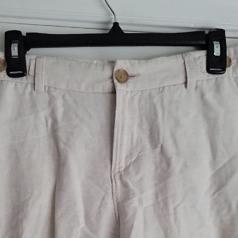 Banana Republic Cream Linen Pants